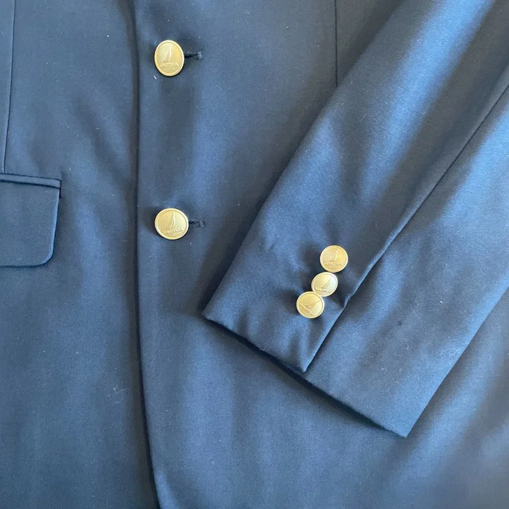 Nautica Boys Navy Blazer with Gold Buttons